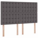 Casa si Gradina - Mobilier - Paturi si accesorii - Paturi - Pat cu lumini cu banda LED cu headboard Gri 140 x 200 cm PVC - Infinity.ro