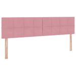 Casa si Gradina - Mobilier - Paturi si accesorii - Paturi - Pat cu lumini cu banda LED Roz 160 x 200 cm Catifea - Infinity.ro
