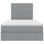 Casa si Gradina - Mobilier - Paturi si accesorii - Paturi - Pat cu lumini cu banda LED Gri deschis 120 x 200 cm tesatura - Infinity.ro