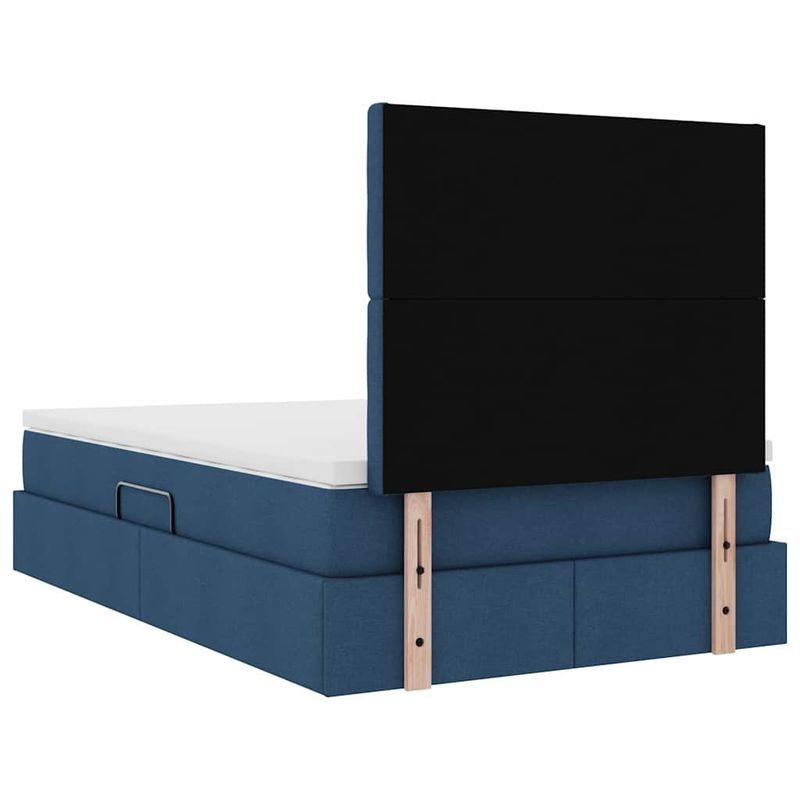 Casa si Gradina - Mobilier - Paturi si accesorii - Paturi - Pat cu lumini cu banda LED albastru 120 x 200 cm tesatura - Infinity.ro