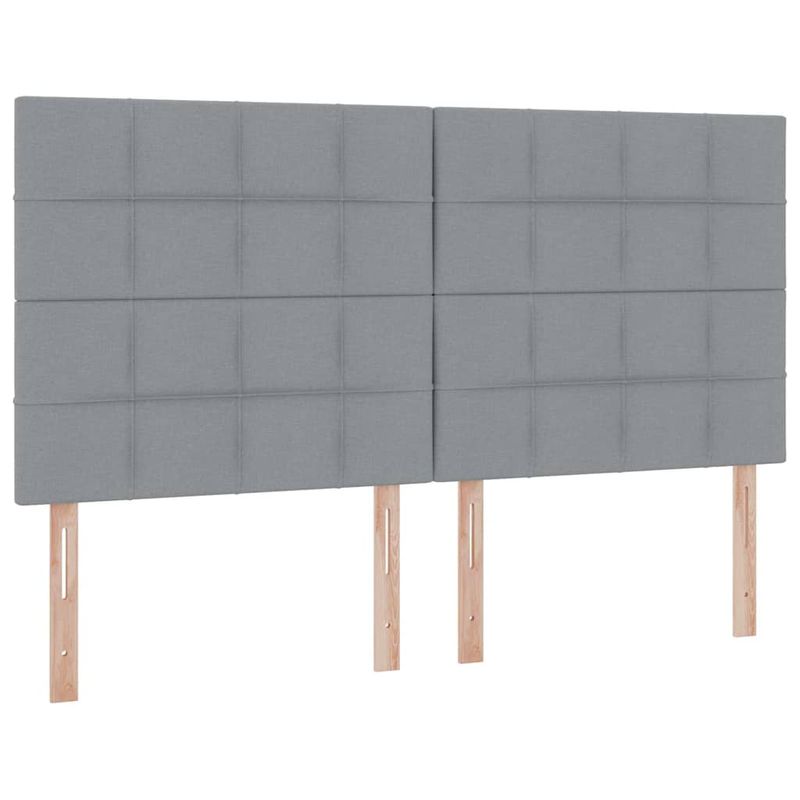 Casa si Gradina - Mobilier - Paturi si accesorii - Paturi - Pat cu lumini cu banda LED Gri deschis 160 x 200 cm tesatura - Infinity.ro