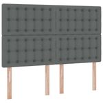Casa si Gradina - Mobilier - Paturi si accesorii - Paturi - Pat cu lumini cu banda LED Gri inchis 140 x 200 cm tesatura - Infinity.ro