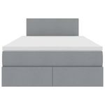 Casa si Gradina - Mobilier - Paturi si accesorii - Paturi - Pat cu lumini cu banda LED Gri deschis 120 x 200 cm tesatura - Infinity.ro
