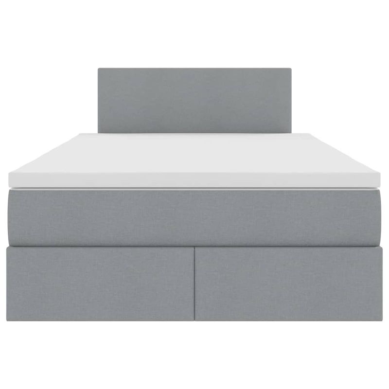 Casa si Gradina - Mobilier - Paturi si accesorii - Paturi - Pat cu lumini cu banda LED Gri deschis 120 x 200 cm tesatura - Infinity.ro