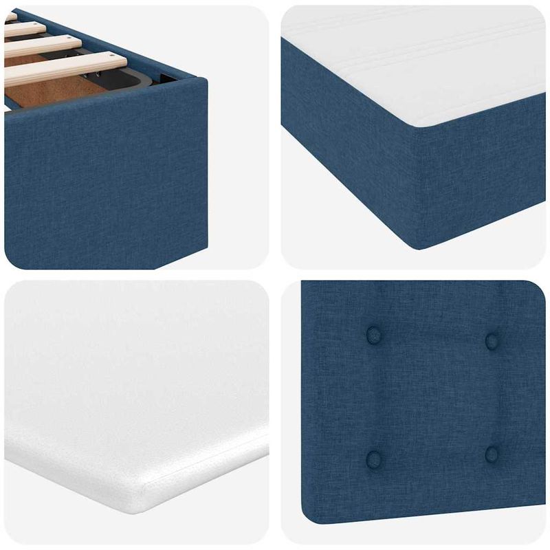 Casa si Gradina - Mobilier - Paturi si accesorii - Paturi - Pat cu lumini cu banda LED albastru 120 x 200 cm tesatura - Infinity.ro