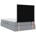 Casa si Gradina - Mobilier - Paturi si accesorii - Paturi - Pat cu lumini cu banda LED Gri deschis 120 x 200 cm tesatura - Infinity.ro