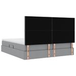 Casa si Gradina - Mobilier - Paturi si accesorii - Paturi - Pat cu lumini cu banda LED Gri deschis 160 x 200 cm tesatura - Infinity.ro