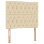 Casa si Gradina - Mobilier - Paturi si accesorii - Paturi - Pat cu lumini cu banda LED Creme 120 x 200 cm tesatura - Infinity.ro
