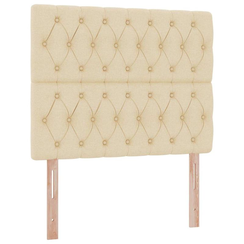 Casa si Gradina - Mobilier - Paturi si accesorii - Paturi - Pat cu lumini cu banda LED Creme 120 x 200 cm tesatura - Infinity.ro