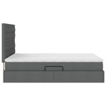 Casa si Gradina - Mobilier - Paturi si accesorii - Paturi - Pat cu lumini cu banda LED Gri inchis 140 x 200 cm tesatura - Infinity.ro