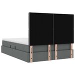 Casa si Gradina - Mobilier - Paturi si accesorii - Paturi - Pat cu lumini cu banda LED Gri inchis 140 x 200 cm tesatura - Infinity.ro