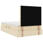 Casa si Gradina - Mobilier - Paturi si accesorii - Paturi - Pat cu lumini cu banda LED Creme 120 x 200 cm tesatura - Infinity.ro