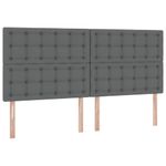 Casa si Gradina - Mobilier - Paturi si accesorii - Paturi - Pat cu lumini cu banda LED Gri inchis 200 x 200 cm tesatura - Infinity.ro