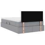 Casa si Gradina - Mobilier - Paturi si accesorii - Paturi - Pat cu lumini cu banda LED Gri deschis 120 x 200 cm tesatura - Infinity.ro