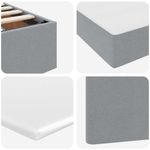 Casa si Gradina - Mobilier - Paturi si accesorii - Paturi - Pat cu lumini cu banda LED Gri deschis 120 x 200 cm tesatura - Infinity.ro