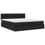 Casa si Gradina - Mobilier - Paturi si accesorii - Paturi - Pat cu lumini cu banda LED Negru 160 x 200 cm tesatura - Infinity.ro
