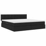 Casa si Gradina - Mobilier - Paturi si accesorii - Paturi - Pat cu lumini cu banda LED Negru 200 x 200 cm tesatura - Infinity.ro