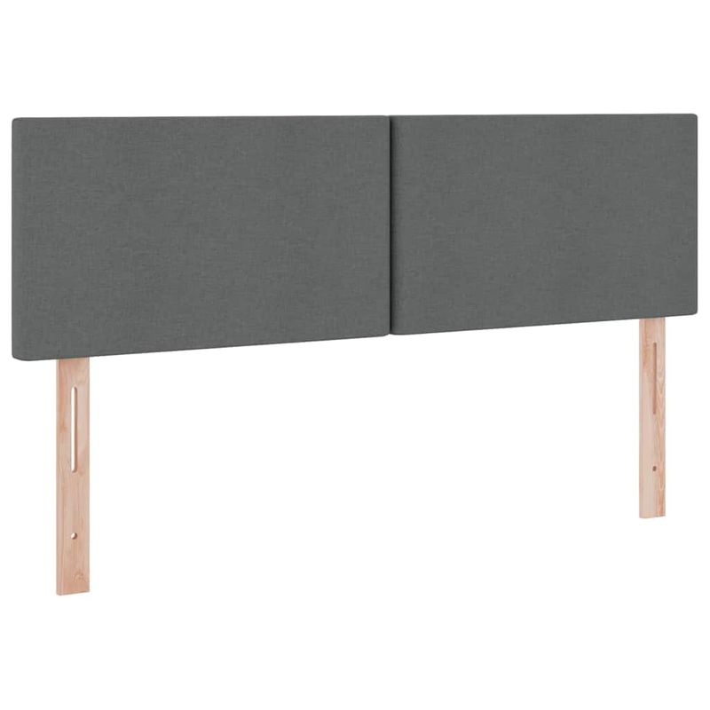 Casa si Gradina - Mobilier - Paturi si accesorii - Paturi - Pat cu lumini cu banda LED Gri inchis 140 x 190 cm tesatura - Infinity.ro