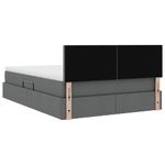 Casa si Gradina - Mobilier - Paturi si accesorii - Paturi - Pat cu lumini cu banda LED Gri inchis 140 x 190 cm tesatura - Infinity.ro
