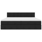 Casa si Gradina - Mobilier - Paturi si accesorii - Paturi - Pat cu lumini cu banda LED Negru 200 x 200 cm tesatura - Infinity.ro