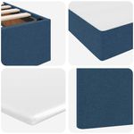 Casa si Gradina - Mobilier - Paturi si accesorii - Paturi - Pat cu lumini cu banda LED albastru 140 x 190 cm tesatura - Infinity.ro