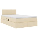 Casa si Gradina - Mobilier - Paturi si accesorii - Paturi - Pat cu lumini cu banda LED Creme 120 x 200 cm tesatura - Infinity.ro