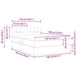 Casa si Gradina - Mobilier - Paturi si accesorii - Paturi - Pat cu lumini cu banda LED Verde inchis 140 x 190 cm Catifea - Infinity.ro