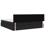Casa si Gradina - Mobilier - Paturi si accesorii - Paturi - Pat cu lumini cu banda LED Negru 200 x 200 cm tesatura - Infinity.ro