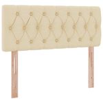 Casa si Gradina - Mobilier - Paturi si accesorii - Paturi - Pat cu lumini cu banda LED Creme 120 x 200 cm tesatura - Infinity.ro