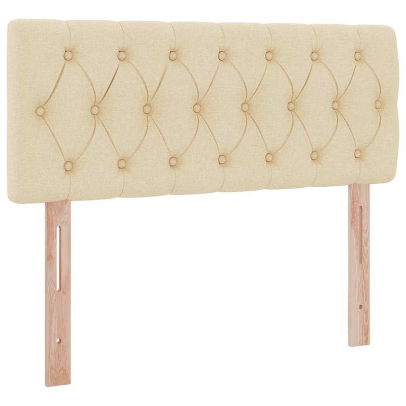 Casa si Gradina - Mobilier - Paturi si accesorii - Paturi - Pat cu lumini cu banda LED Creme 120 x 200 cm tesatura - Infinity.ro