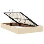 Casa si Gradina - Mobilier - Paturi si accesorii - Paturi - Pat cu lumini cu banda LED Creme 120 x 200 cm tesatura - Infinity.ro