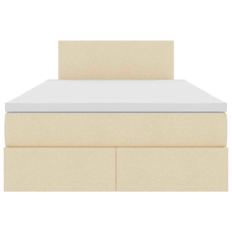 Casa si Gradina - Mobilier - Paturi si accesorii - Paturi - Pat cu lumini cu banda LED Creme 120 x 200 cm tesatura - Infinity.ro