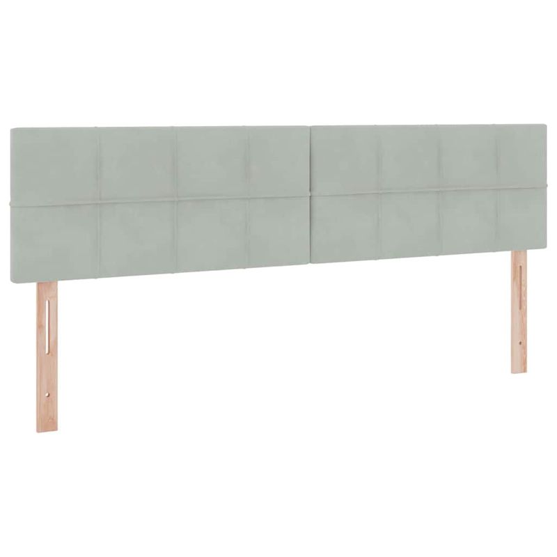 Casa si Gradina - Mobilier - Paturi si accesorii - Paturi - Pat cu lumini cu banda LED Gri deschis 160 x 200 cm Catifea - Infinity.ro