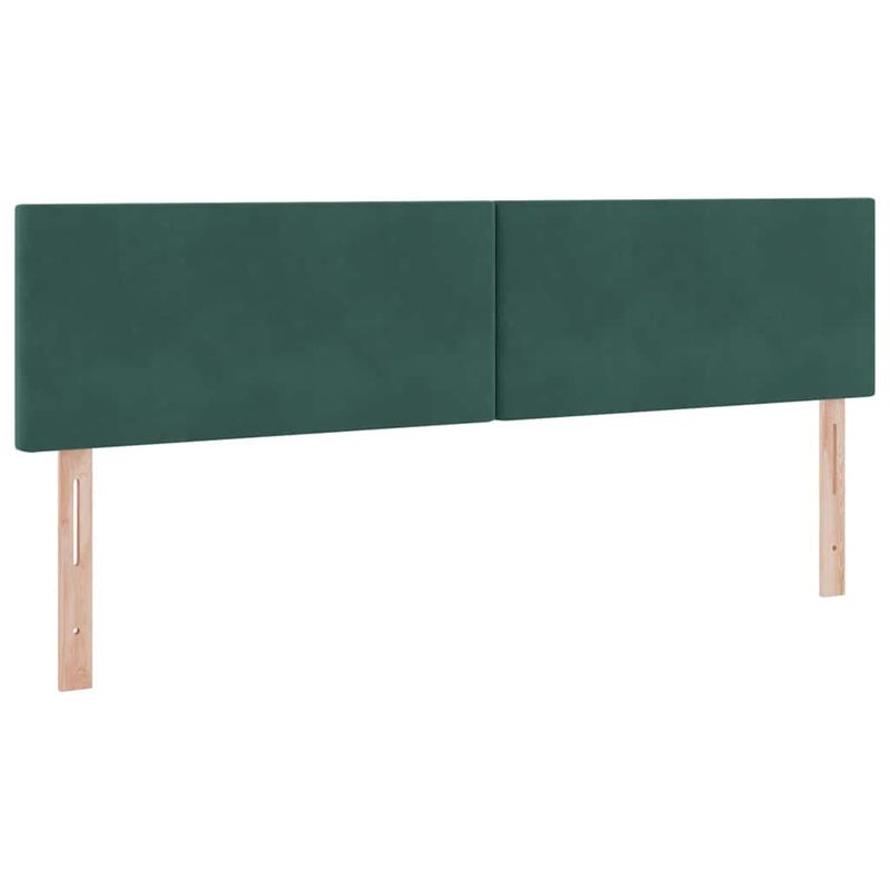 Casa si Gradina - Mobilier - Paturi si accesorii - Paturi - Pat cu lumini cu banda LED Verde inchis 160 x 200 cm Catifea - Infinity.ro