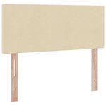 Casa si Gradina - Mobilier - Paturi si accesorii - Paturi - Pat cu lumini cu banda LED Creme 120 x 200 cm tesatura - Infinity.ro