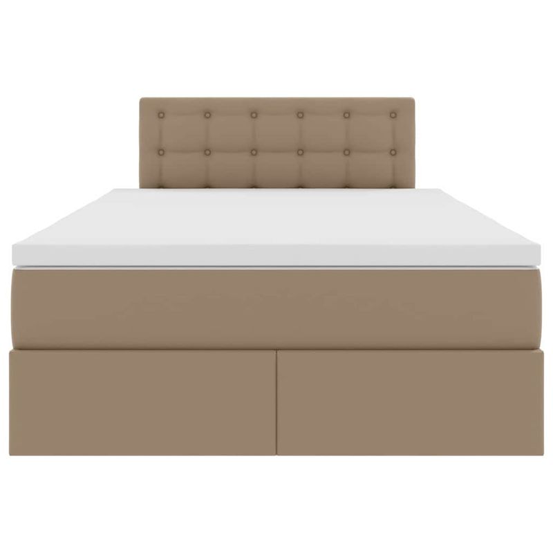 Casa si Gradina - Mobilier - Paturi si accesorii - Paturi - Pat cu lumini cu banda LED Cappuccino 120 x 200 cm PVC - Infinity.ro