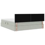 Casa si Gradina - Mobilier - Paturi si accesorii - Paturi - Pat cu lumini cu banda LED Gri deschis 160 x 200 cm Catifea - Infinity.ro