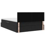 Casa si Gradina - Mobilier - Paturi si accesorii - Paturi - Pat cu lumini cu banda LED Negru 140 x 190 cm Catifea - Infinity.ro
