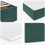Casa si Gradina - Mobilier - Paturi si accesorii - Paturi - Pat cu lumini cu banda LED Verde inchis 160 x 200 cm Catifea - Infinity.ro