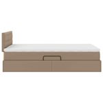 Casa si Gradina - Mobilier - Paturi si accesorii - Paturi - Pat cu lumini cu banda LED Cappuccino 120 x 200 cm PVC - Infinity.ro