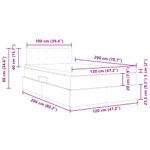 Casa si Gradina - Mobilier - Paturi si accesorii - Paturi - Pat cu lumini cu banda LED Cappuccino 120 x 200 cm PVC - Infinity.ro