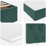 Casa si Gradina - Mobilier - Paturi si accesorii - Paturi - Pat cu lumini cu banda LED Verde inchis 180 x 200 cm Catifea - Infinity.ro