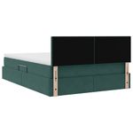 Casa si Gradina - Mobilier - Paturi si accesorii - Paturi - Pat cu lumini cu banda LED Verde inchis 140 x 200 cm Catifea - Infinity.ro