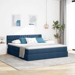 Casa si Gradina - Mobilier - Paturi si accesorii - Paturi - Pat cu lumini cu banda LED albastru 180 x 200 cm tesatura - Infinity.ro