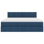 Casa si Gradina - Mobilier - Paturi si accesorii - Paturi - Pat cu lumini cu banda LED albastru 180 x 200 cm tesatura - Infinity.ro