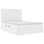 Casa si Gradina - Mobilier - Paturi si accesorii - Paturi - Pat cu lumini cu banda LED Alb pur 140 x 190 cm PVC - Infinity.ro