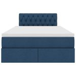 Casa si Gradina - Mobilier - Paturi si accesorii - Paturi - Pat cu lumini cu banda LED albastru 120 x 200 cm tesatura - Infinity.ro
