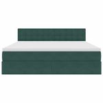 Casa si Gradina - Mobilier - Paturi si accesorii - Paturi - Pat cu lumini cu banda LED Verde inchis 180 x 200 cm Catifea - Infinity.ro