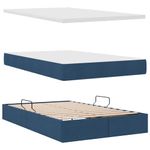Casa si Gradina - Mobilier - Paturi si accesorii - Paturi - Pat cu lumini cu banda LED albastru 120 x 200 cm tesatura - Infinity.ro