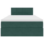 Casa si Gradina - Mobilier - Paturi si accesorii - Paturi - Pat cu lumini cu banda LED Verde inchis 120 x 200 cm Catifea - Infinity.ro